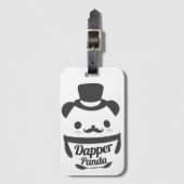 Cute Dapper Panda Wearing Top Hat Bagagelabel (Voorkant (verticaal))