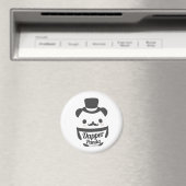 Cute Dapper Panda Wearing Top Hat Magneet (Insitu (Vaatwasser))