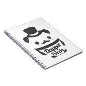 Cute Dapper Panda Wearing Top Hat Notitieboek (Rechterzijde)