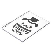 Cute Dapper Panda Wearing Top Hat Notitieboek (Linkerzijde)