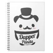 Cute Dapper Panda Wearing Top Hat Notitieboek (Voorkant)