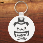 Cute Dapper Panda Wearing Top Hat Sleutelhanger (Voorkant)