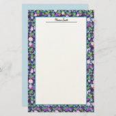 Cute Dark Blue and Green Frogs Personal Briefpapier (Voorkant / Achterkant)