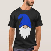 Cute Dark Blue Christmas Gnome T-shirt (Voorkant)