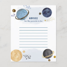 Cute Dark Blue Galaxy Space Baby shower Game