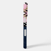 Cute Dark Blue Jeans Pink Antler Camo Case-Mate iPhone Case (Achterkant / Rechts)