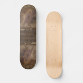 Cute Dark Brown Rustic Knotty Wood: kijk achtergro Skateboard (Voorkant)