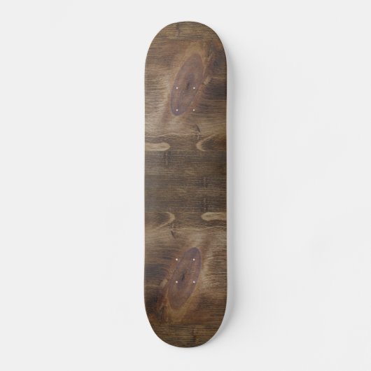 Cute Dark Brown Rustic Knotty Wood: kijk achtergro Skateboard (Voorkant)