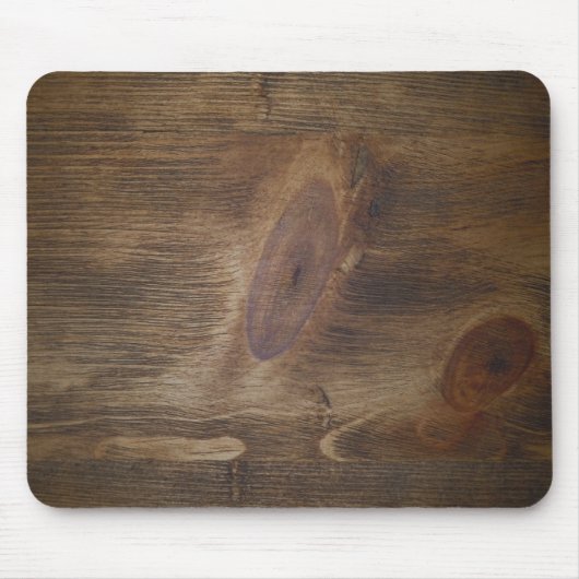 Cute Dark Brown Rustic Wood Kijk achteraan Muismat (Voorkant)