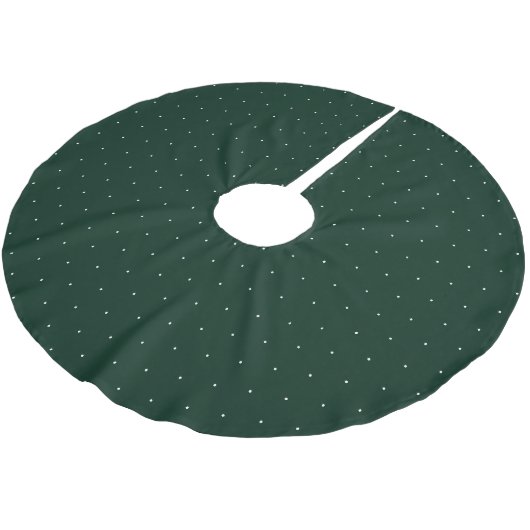 Cute dark green minuscule polka stipte met kerstmi kerstboom rok (Gekanteld)