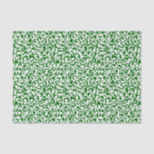 Cute Dark Green White Damask Floral Pattern Tissuepapier (Voorkant)