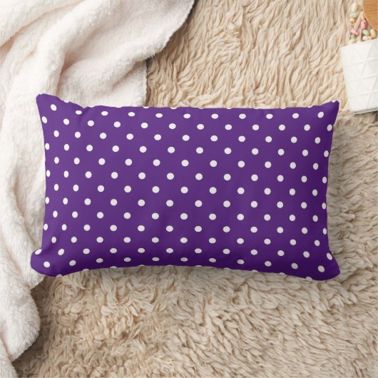 Cute Dark Paarse Polka Dots Pattern Kussen (Deken)