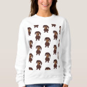 Cute Daschund Pattern Sweatshirt (Voorkant)