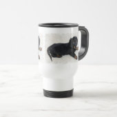Cute Daschund Plastic Travel Mug Reisbeker (Voorkant rechts)