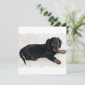 Cute Daschund-uitnodigingen Kaart (Staand voorkant)