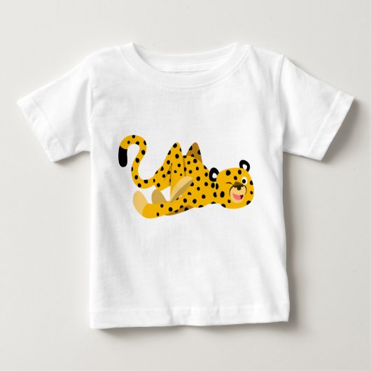 Cute Dashing Cartoon Cheetah Baby T-Shirt (Voorkant)