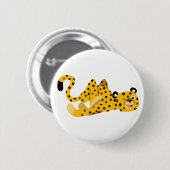 Cute Dashing Cartoon Cheetah Button Badge (Voorkant /achterkant)