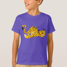 Cute Dashing Cartoon Cheetah Children T-Shirt