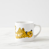 Cute Dashing Cartoon Cheetah Espresso Kop (Rechts)