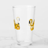 Cute Dashing Cartoon Cheetah Glas (Links)