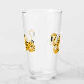 Cute Dashing Cartoon Cheetah Glas (Rechts)