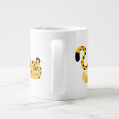 Cute Dashing Cartoon Cheetah Grote Koffiekop (Achterkant)