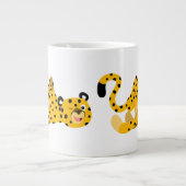 Cute Dashing Cartoon Cheetah Grote Koffiekop (Voorkant)