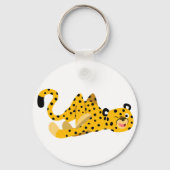 Cute Dashing Cartoon Cheetah Sleutelhanger (Voorkant)