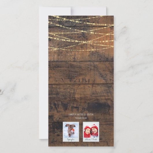 Cute Dashing Reindeer Icon 2-Photo Holiday Card (Achterkant)