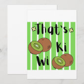 Cute Dat is Kiwi Fruit Grafisch Kaart (Voorkant / Achterkant)