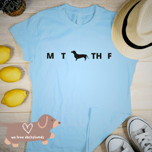 Cute Days of the Week Dachshund T-shirt