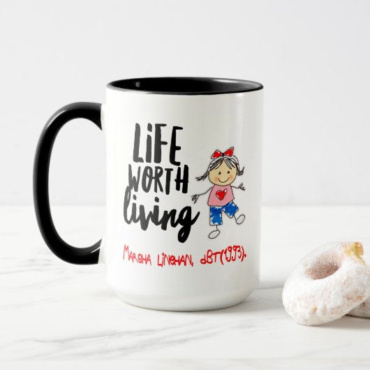 Cute DBT Linehan Life Worth Living | BPD Therapist Mok (Met donut)