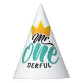 Cute de heer Onederful 1st Birthday Feesthoedjes (Voorkant)