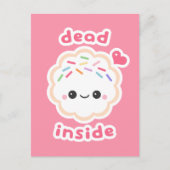 Cute Dead Inside Cookie Briefkaart (Voorkant)