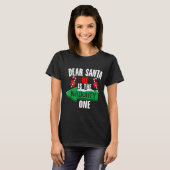Cute Dear Santa He Is The Naughty One Couple Chris T-shirt (Voorkant volledig)