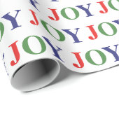 Cute December Winter Holiday Season Joy Wordart Cadeaupapier (Rol Hoek)