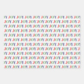 Cute December Winter Holiday Season Joy Wordart Inpakpapier Vel (Voorkant)