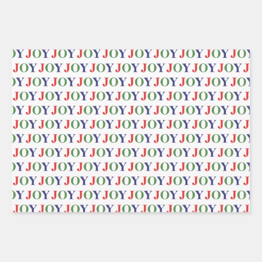 Cute December Winter Holiday Season Joy Wordart Inpakpapier Vel (Voorkant)