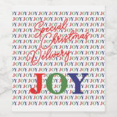 Cute December Winter Holiday Season Joy Wordart Wijn Etiket (Enkel label)