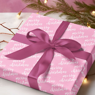 Cute December Winter Season Holiday Wordart Cadeaupapier