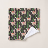 Cute Decorated Llamas Pattern Bad Handdoek (Wasdoekje)