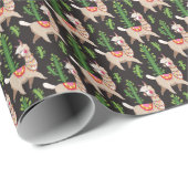 Cute Decorated Llamas Pattern Cadeaupapier (Rol Hoek)