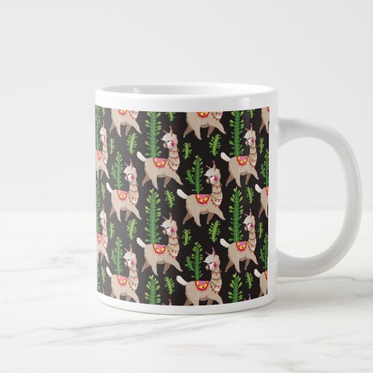 Cute Decorated Llamas Pattern Grote Koffiekop (Rechts)
