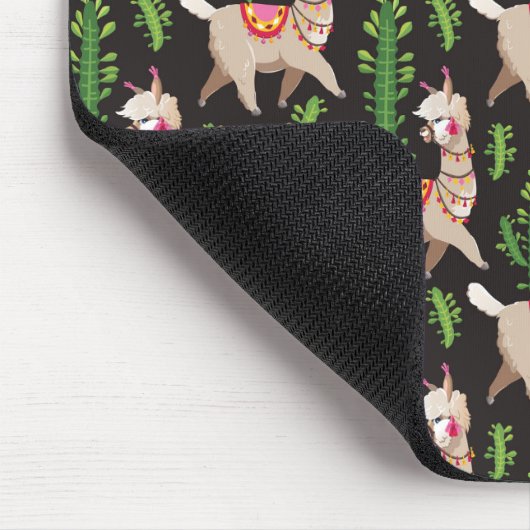 Cute Decorated Llamas Pattern Muismat (Hoek)