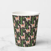 Cute Decorated Llamas Pattern Papieren Bekers (Achterkant)