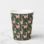 Cute Decorated Llamas Pattern Papieren Bekers (Rechts)