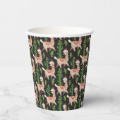 Cute Decorated Llamas Pattern Papieren Bekers (Voorkant)