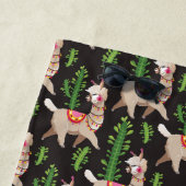 Cute Decorated Llamas Pattern Strandlaken (In situ)