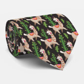 Cute Decorated Llamas Pattern Stropdas (Opgerold)