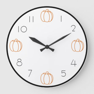 Cute Decorative Pumpkin Herfst Clock Grote Klok